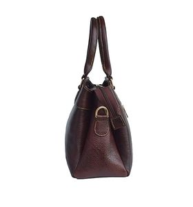 Sac fourre-tout décontracté en cuir pour femme, grande capacité, fermeture éclair, deux anses, style minimaliste, unisexe, usage quotidien, voyage, mode, rivets - Product Image 3