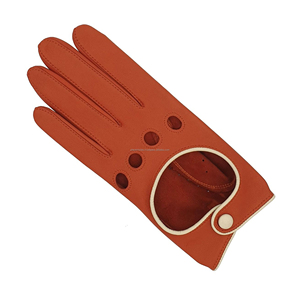Gants de conduite en cuir avec logo personnalisé, gants de voiture classiques de luxe, respirants, style racing, demi-doigts, au prix d'usine - Product Image 4