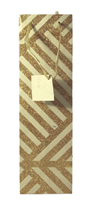 High Quality Handmade Recycled Satin Ribbon Handles Golden Glitter Print Fashionable Art Paper <b>Wine</b> & Gift <b>Bag</b> - Product Image 2