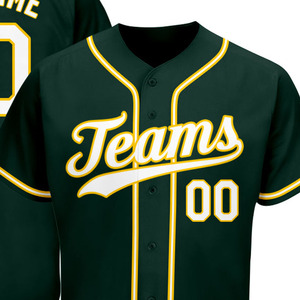 OEM <b>Custom</b> Baseball Jersey Sublimation Personalized 100% Polyester Casual Button Front Team Name Number Sportswear Shirt Apparel - Product Image 2