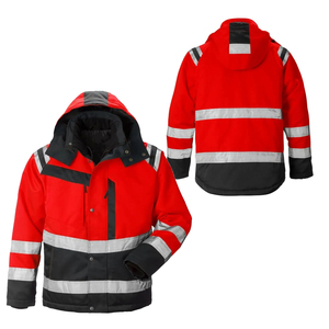 Proveedor de Chaquetas de Seguridad Personalizadas, Fluorescentes, Reflectantes, con LED Intermitente, Ropa de Trabajo Térmica de Poliéster, Clase 2 de Alta Visibilidad para Turnos Nocturnos - Product Image 4