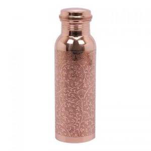 Bouteille d'eau en cuivre à double paroi, motif marbre élégant, écologique, motif tourbillon doré luxueux, hydratation pure, qualité supérieure - Product Image 2