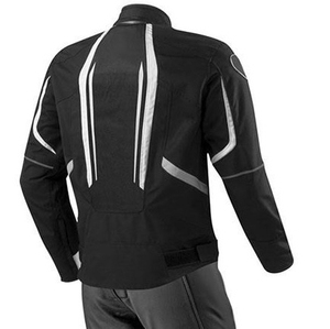 Combinaison de course moto homme noir et blanc, manches longues, cuir, coupe-vent, toutes saisons, équipement moto - Product Image 6