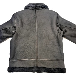 Genuine Leather <b>Shearling</b> Aviator <b>Jacket</b> <b>Men's</b> Premium Sheepskin Fur Winter Coat Warm Luxury Outerwear Style - Product Image 5