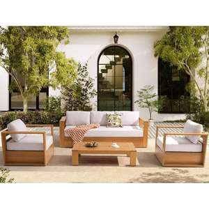 Ensemble de meubles de patio, canapé en teck, pour extérieur, fabriqué en Indonésie - Product Image 1