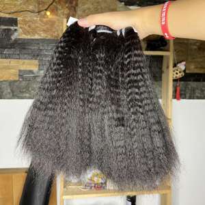 Vietnamien 100% faisceaux droits crépus bruts non transformés sans enchevêtrement sans perte d'extensions de cheveux yaki - Product Image 2