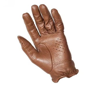 Gants d'équitation en cuir véritable pour homme 2026, couleur unie, fermeture auto-agrippante, équipement équestre 2026 - Product Image 2