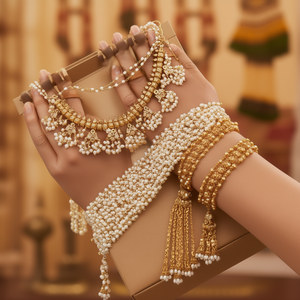 Guttapusalu Style Mattal Hair Chain or Ear Chain - Product Image 3