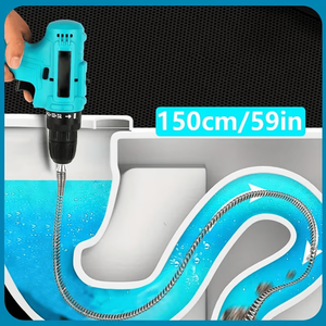 Sonda per la pulizia degli scarichi con rivestimento a polvere, strumento per sbloccare lavelli di cucina e bagno, WC, docce e scarichi per la pulizia degli impianti idraulici. - Product Image 1