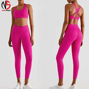 High Quality Women's Yoga Set Activewear 2-Piece Solid Water Resistant <b>Seamless</b> <b>Leggings</b> Factory Direct Sale At NURAK SPORTS - Product Image 1