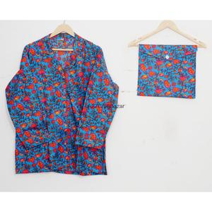 Conjunto de Pijamas de Lujo 100% Algodón para Mujer, Romántico, Estampado Floral, Manga Larga, Cómodo para Usar en Casa, para Todas las Temporadas - Product Image 2