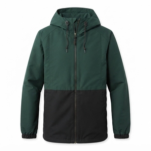 Veste coupe-vent légère à capuche pour homme, color block, fermeture éclair intégrale, pour sports de plein air et décontractée, vente en gros personnalisée - Product Image 6