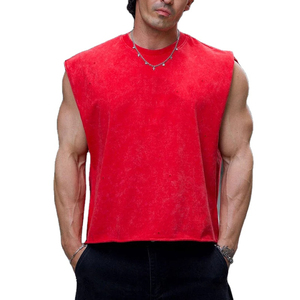 Débardeur Homme Premium Noir Sans Manches Col Rond Tricoté Couleur Unie Style Décontracté 2026 - Product Image 4