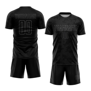 Maillot de football personnalisé gris noir-camo avec transfert thermique, tissu personnalisé, logo personnalisé, nom d'équipe personnalisé pour adultes unisexes - Product Image 1