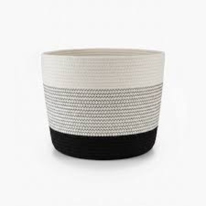 Clothing Organizer Foldable Collapsible Stackable 100% Cotton Woven Eco-Friendly Durable Lightweight Portable Modern <b>Basket</b> - Product Image 1