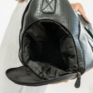 Top qualité Crocodile motif Vintage pleine fleur en cuir de vachette sac polochon en cuir véritable grande capacité voyage bagages sacs - Product Image 6