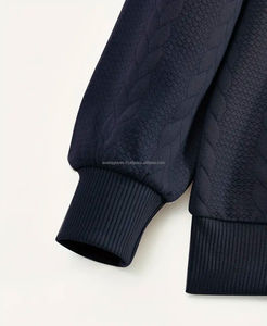 OEM Custom Made Printed Polyester Slim Fit Knit Fabric Custom <b>Men's</b> Stand up Collar Breathable Casual Wear <b>Half</b> <b>Zip</b> <b>Sweatshirt</b> - Product Image 2