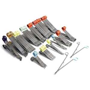 Juego de instrumentos quirúrgicos de acero inoxidable de grado hospitalario con aplicador de clips en diferentes tamaños - Product Image 3