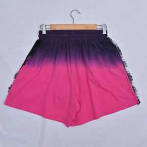 Shorts de sport pour femme dégradé rose-violet avec cordon de serrage, tendance, respirant, tricoté, pour l'entraînement, la gym, le fitness, coupe régulière, imprimé lettres - Product Image 6