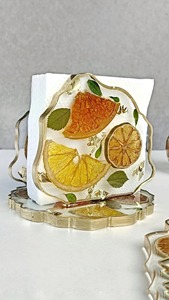 Porta Servilletas Cuadrado Pequeño de Alta Calidad, Excelente Base de Resina y Madera, Porta Papel al Mejor Precio - Product Image 3