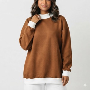 Sudadera Oversize Premium Personalizada para Mujer, Estilo Cuello Alto, Suave, Informal, Venta al por Mayor, Moda Otoño - Product Image 3