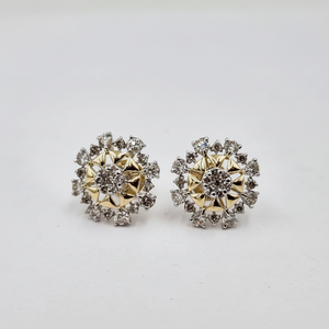 ต่างหูเพชรแท้ทรงบริลเลียนต์ชุบโรเดียมทองคำขาว 14K ดีไซน์วินเทจสำหรับผู้หญิง รับรองโดย IGI น้ำหนัก 4.5 กรัม ผลิตตามแบบ OEM - Product Image 5