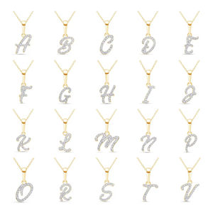 Colgante con Letra 4, Plata de Ley 925, Moissanita, Colgantes Minimalistas para Uso Diario, Diseño Inicial Personalizado, Alta Calidad - Product Image 2