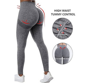 High Quality 4 Piece Butt Lifting Workout Leggings for Women Seamless Gym Scrunch Booty Lifting Sets - Product Image 4