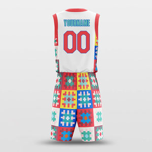 Uniformes de Baloncesto con Estampado Geométrico Personalizado, Sin Mangas, Cuello en V, Secado Rápido, Ecológicos, Transpirables, 100% Poliéster, Unisex, para Adultos - Product Image 3