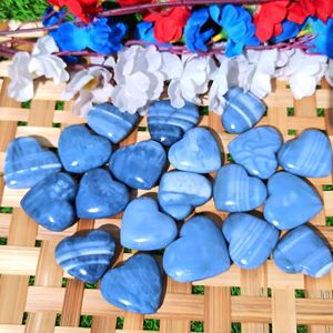 Opale bleue naturelle, cœur gravé, cristal poli, pierre de guérison, Reiki, méditation, cadeau, décoration, ange, Feng Shui, Chakralume, vente en gros - Product Image 5