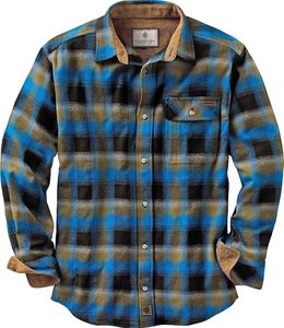 Chemise à carreaux en flanelle à manches longues pour homme avec logo personnalisé, coupe classique, en coton brossé, boutonnée, décontractée, pour le travail, fabriquée par le fabricant - Product Image 3