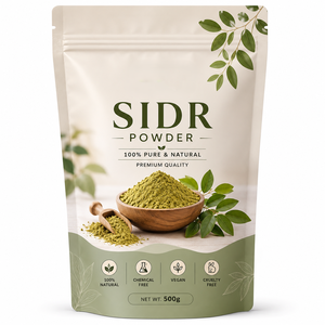 Poudre de feuilles de Sidr 100 % naturelle, 500 g, qualité supérieure, pure, qualité cosmétique, fournisseur en gros d'Inde, parmi les plus vendues - Product Image 1