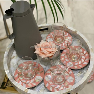Wholesale <b>Mother</b> of Pearl Natural Color coaster for Round Shape for Home Decoration and Office Use with Sale - Product Image 4