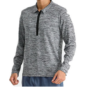 Custom Men's Half <b>Zip</b> Long Sleeve Running T <b>Shirt</b> - Product Image 1