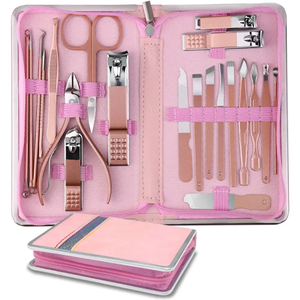 Nuevo Juego de Manicura y Pedicura de Acero Inoxidable de Lujo de 12 Piezas con Bolsa de Cuero - Herramientas Profesionales para el Cuidado de las Uñas de Bebés - Product Image 2