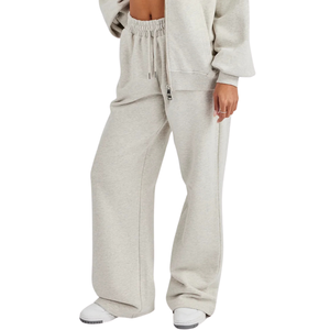 Ensemble de survêtement décontracté pour femme avec haut à manches amples et pantalon à jambes larges, taille élastique à cordon de serrage, deux pièces pour tenue quotidienne - Product Image 5