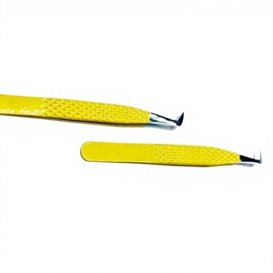 Silver Shin tip Eyelash Extension Tweezer Kit Boot <b>Volume</b> Tip/ Gold <b>Powder</b> Coated Eyelash Extension Tweezer/Card box Packing Set - Product Image 4