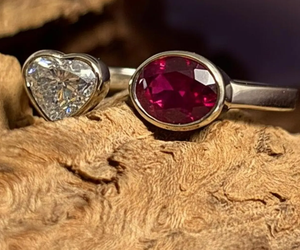 เครื่องประดับชั้นดีที่ได้รับการรับรองจากทองคำขาว14KT Toi-et-Moi Lab Grown GS & Diamond RING - Product Image 1