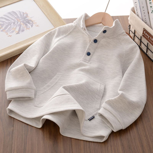 Sweat-shirt à capuche pour bébés garçons, écologique, automne, pull à capuche uni - Product Image 4