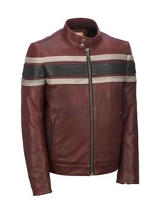 <b>Mens</b> Retro Red Waxed Vintage <b>Jacket</b> - Product Image 1