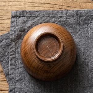 Bol de service en bois d'acacia de luxe pour salade de fruits, pain, pâtes, riz et autres essentiels de cuisine, vaisselle contemporaine pour restaurants et hôtels - Product Image 4
