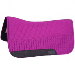 Tapis de selle tout usage violet matelassé en polyester avec doublure en polaire pour équipement d'équitation - Product Image 1