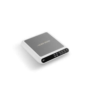 Báscula digital para café, de calidad profesional, con medición en gramos y onzas, superficie blanca compacta - Product Image 1