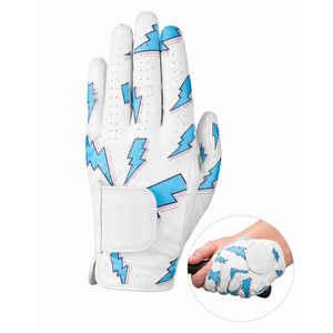 Gants de golf pour hommes en cuir Cabretta perforé, logo imprimé en sérigraphie, emballage personnalisé, fermeture antidérapante à boucle auto-agrippante - Product Image 4