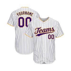 Uniformes de Béisbol/Sóftbol Unisex OEM, Ropa Deportiva de Alta Calidad, Logotipo Personalizado, Transpirable, 100% Poliéster, Nombre del Equipo Personalizado, Ajustado, en Blanco - Product Image 1