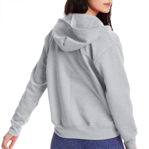 Best Quality Winter Casual Long Sleeve Women's Zipper Hoodies Front Custom Logo Eco-Friendly Breathable 100% Cotton OEM - Product Image 2