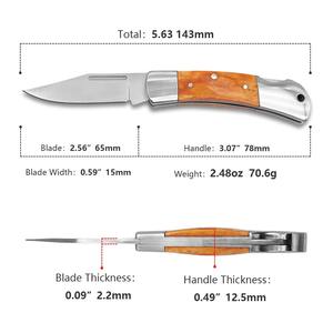 Cuchillo Plegable Hecho a Mano de Acero Inoxidable Alemán con Mango de Hueso, Personalizable OEM, Cuchillo para Acampar al Aire Libre - Product Image 4