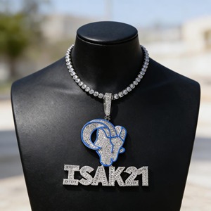 Iced Out Moissanite <b>Pendant</b> 925 <b>Silver</b> Rhodium Plated Hip Hop Style Charms Men's Everyday Wear <b>Pendant</b> Custom <b>Initial</b> <b>Pendant</b> - Product Image 1