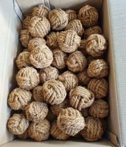 Balle à mâcher en noix de coco, corde à mâcher en noix de coco, balle en noix de coco, qualité pour chien, aide à réduire le stress et nettoie les dents des animaux de compagnie, fibre de noix de coco naturelle - Product Image 6