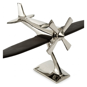 Modèle d'avion de chasse en aluminium coulé |   Avion décoratif en métal moulé sous pression |   Objet de collection d'aviation vintage pour la maison et le bureau - Product Image 1